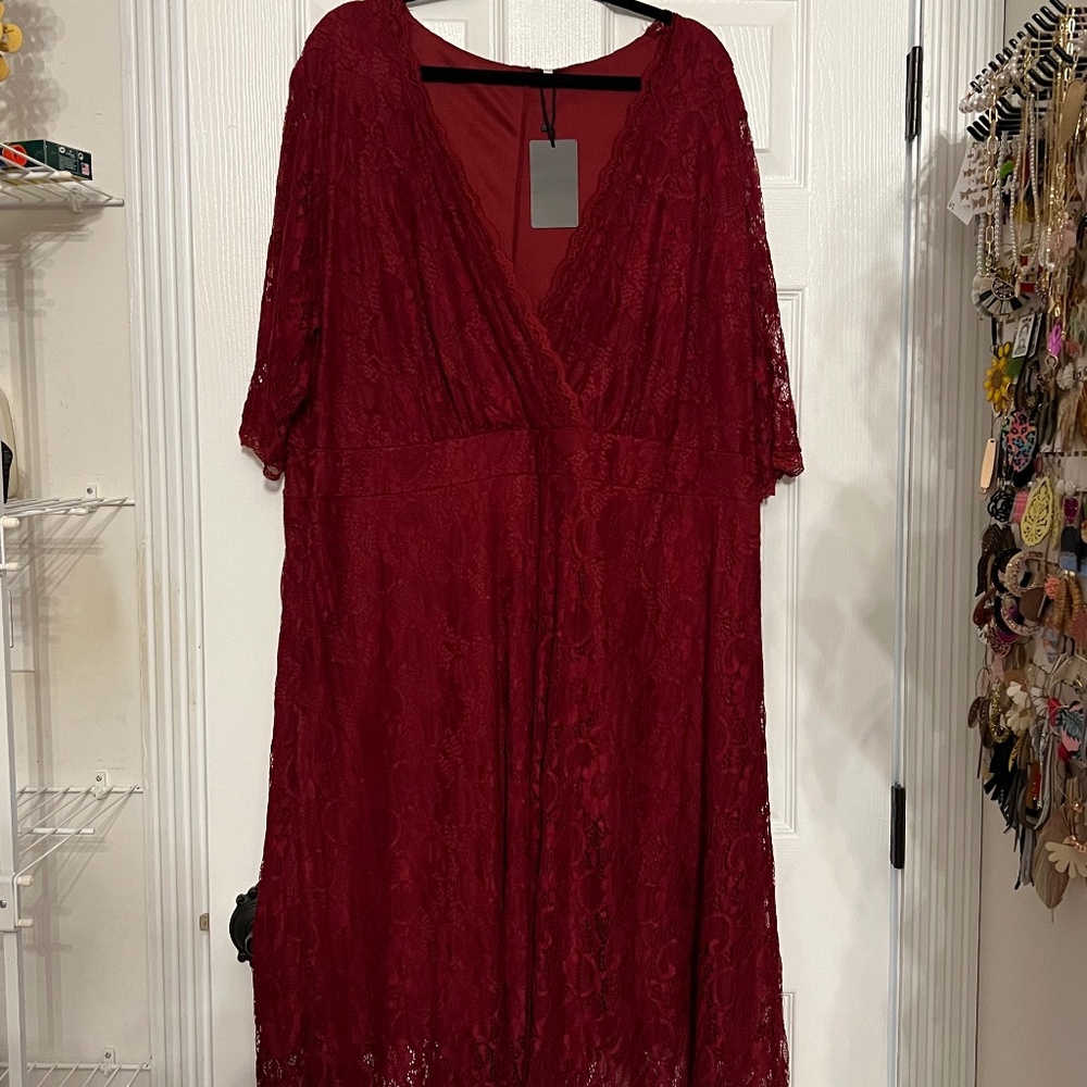 Burgundy Cocktail Dress 26w